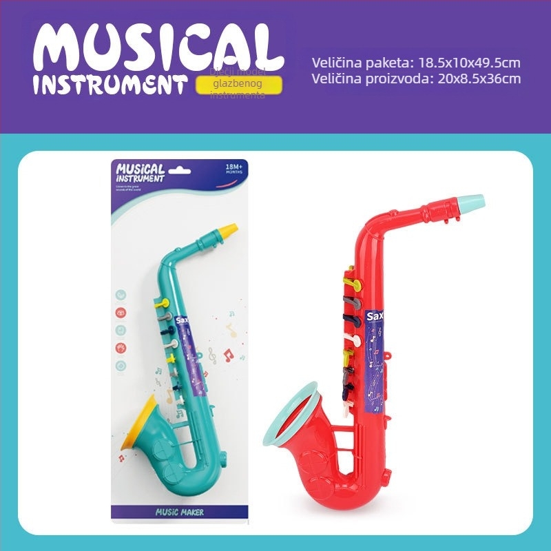 Dječji set glazbenih instrumenata — plastični, inspirirani Orffom, za djecu 4–6 godina, u šarenoj kutiji