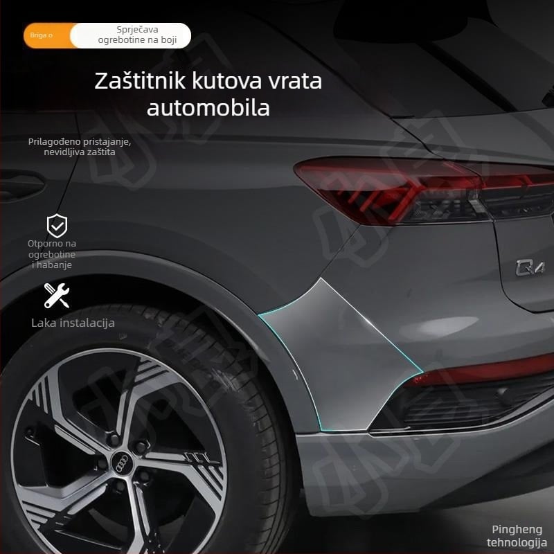 Chiwick TPU prozirni zaštitni film za Audi Q4 e-tron: kutovi prednjih i stražnjih vrata te bočni pragovi karoserije