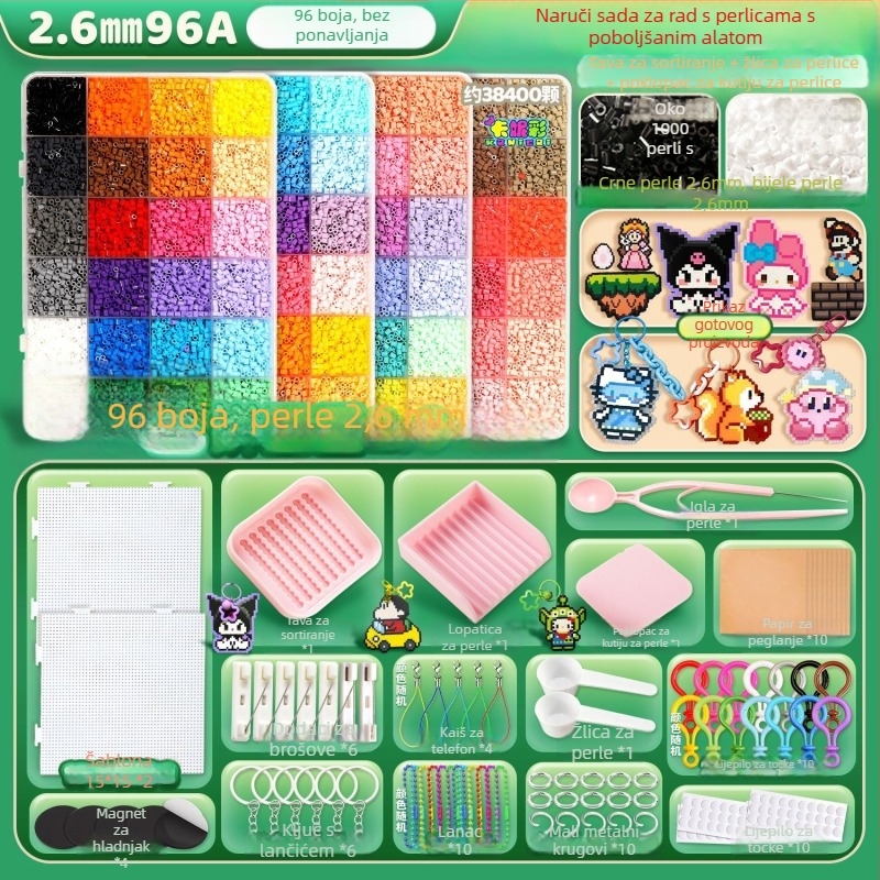 DIY kit za izradu koralja s perom od 2,6 mm, iglom, klipom i kompletnim skupom alata | Plastika | Bijela kutija | Uzrast 7–14 godina | Uključuje video upute