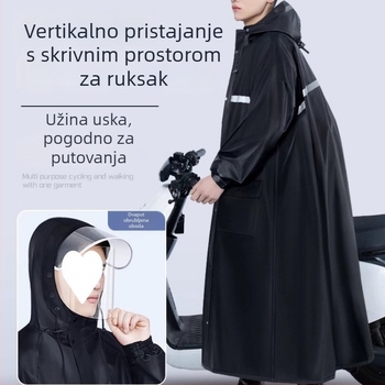 Ciklistička kišna ponča — PVC tkanina, tanka, višekratna upotreba, PU ljepilo