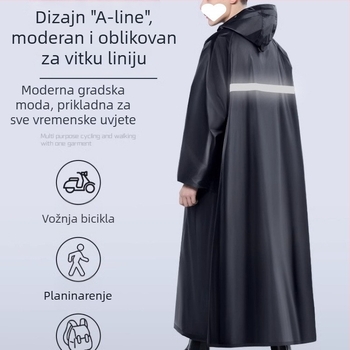 Ciklistička kišna ponča — PVC tkanina, tanka, višekratna upotreba, PU ljepilo