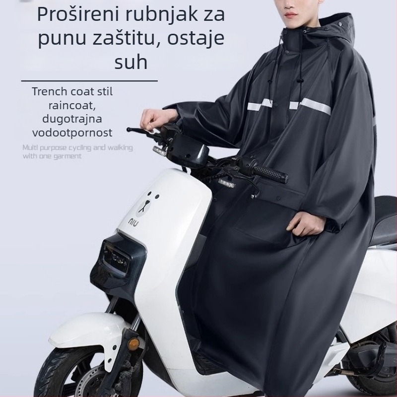 Ciklistička kišna ponča — PVC tkanina, tanka, višekratna upotreba, PU ljepilo