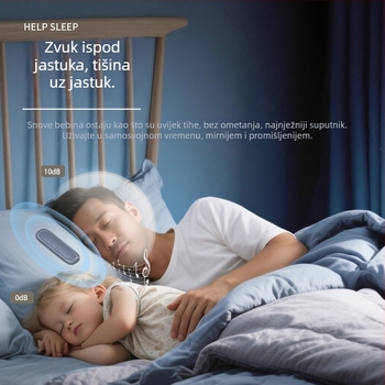 Jastučnica s kostnom provodljivošću Bluetooth zvučnik za san – Bluetooth 5.3, frekvencijski raspon 100 Hz–20 kHz, SNR ≥85 dB, ugrađena baterija 300–500 mAh, nominalna snaga 2,8 W