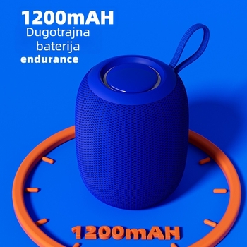 Vodootporan Bluetooth zvučnik, izlaz 5W, IPX5, Bluetooth 5.3, frekvencijski odziv 60Hz-15kHz, ugrađena baterija 1000-1200mAh