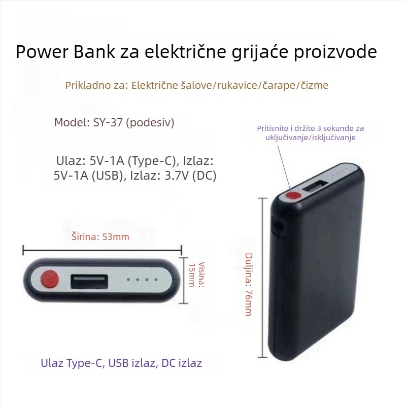 Unisex grijane pamukaste čarape, punjive, s prilagodljivom temperaturom