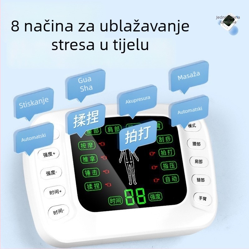 Jiarui Jr-328 Prijenosni USB EMS masažer za vrat, leđa, struk, kukove i noge - elektroterapijski uređaj s impulsima