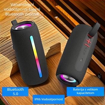 Bluetooth zvučnik s RGB rasvjetom, ukupna snaga 10W, Bluetooth 5.0, 100Hz-20kHz, SNR ≥75dB, ugrađena baterija 1200–2000mAh