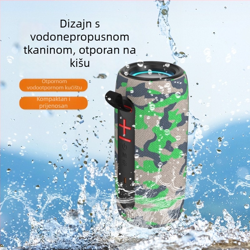 Bluetooth zvučnik s RGB rasvjetom, ukupna snaga 10W, Bluetooth 5.0, 100Hz-20kHz, SNR ≥75dB, ugrađena baterija 1200–2000mAh