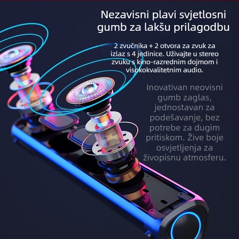 Newman BT60 računalni zvučnici – 2-kanalni, USB, 3,5 mm, 40 Hz-20 kHz, snaga 5W×2