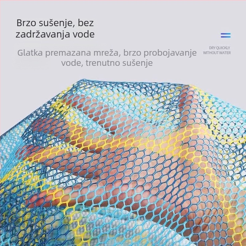 Glava mreže za ribolov od aluminijske legure s gumom premazanim mrežom, nosivost 80 kg, dubina 50 cm