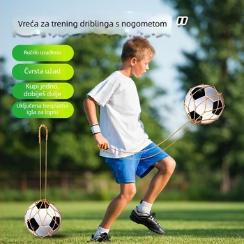 Nogometna mrežasta torbica za juggling – Trenažni pomoćnik, drži 1 loptu, polipropilen, mogućnost prilagodbe, unutarnja/ vanjska upotreba