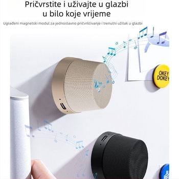 Magnetni Bluetooth zvučnik s USB stereo zvukom, prva generacija, kompaktan za kućnu i vanjsku upotrebu, IPX7 vodootporan