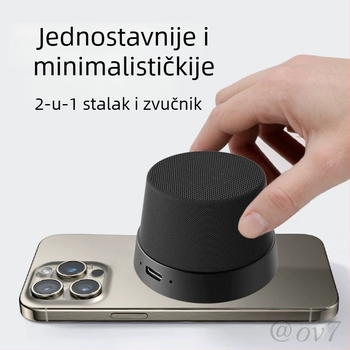 Magnetni Bluetooth zvučnik s USB stereo zvukom, prva generacija, kompaktan za kućnu i vanjsku upotrebu, IPX7 vodootporan