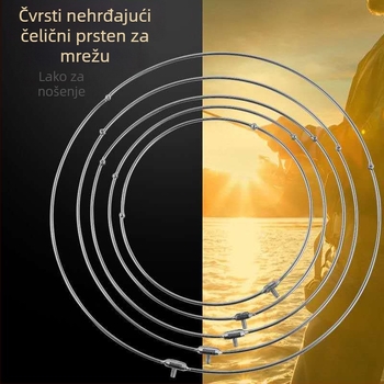 Yingxing nehrđajući čelik, sklopiva glava mreže s univerzalnim 8 mm priključkom i zavareni čvrsti prsten