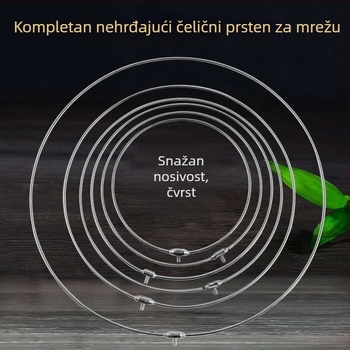 Yingxing nehrđajući čelik, sklopiva glava mreže s univerzalnim 8 mm priključkom i zavareni čvrsti prsten