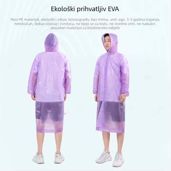 Kišni pončo EVA, jednoplošni dizajn, etnički stil, za planinarenje, višekratna upotreba (materijal EVA; debljina tkanine 3; za odrasle)