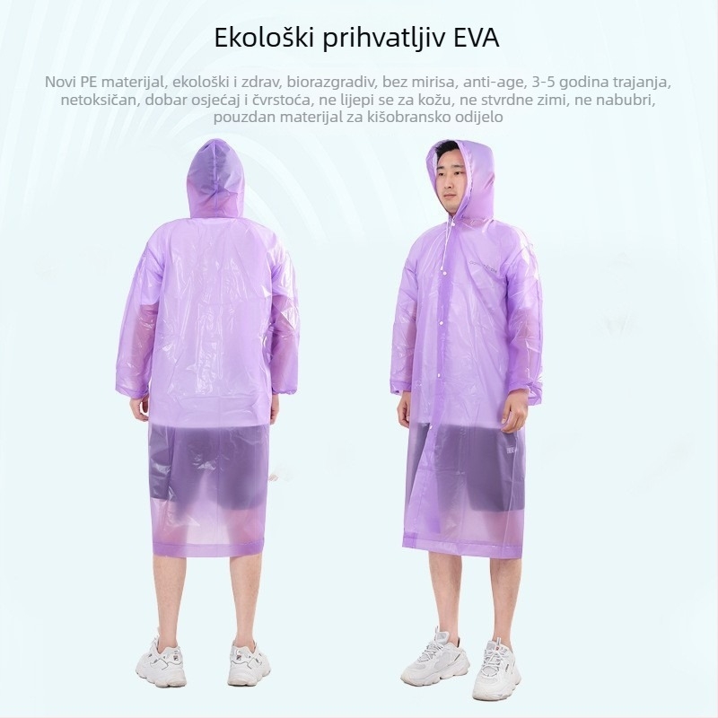 Kišni pončo EVA, jednoplošni dizajn, etnički stil, za planinarenje, višekratna upotreba (materijal EVA; debljina tkanine 3; za odrasle)