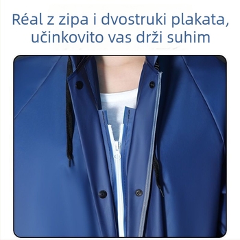 Kišni kaput za električno vozilo / motocikl - dugačak, cjelovita zaštita tijela, jednodijelni dizajn, EVA tkanina 15 denier, za odrasle, minimalistički stil