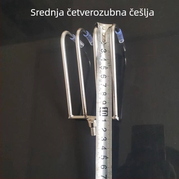 Mingqiao Nehrđajući čelik alat za ribolov za uklanjanje vodene trave, alat za prikupljanje vodene vegetacije, kompatibilan s nehrđajućom mrežom štapom