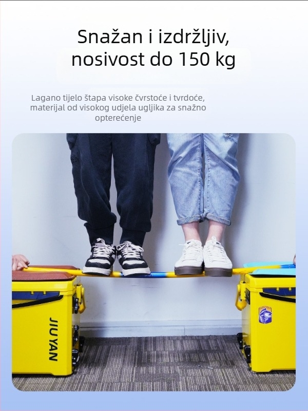 Karbonska štapa za mrežu za ribolov s karbonskom glavom — ultralagana, ultratvrda, teleskopična, nosivost 10 kg