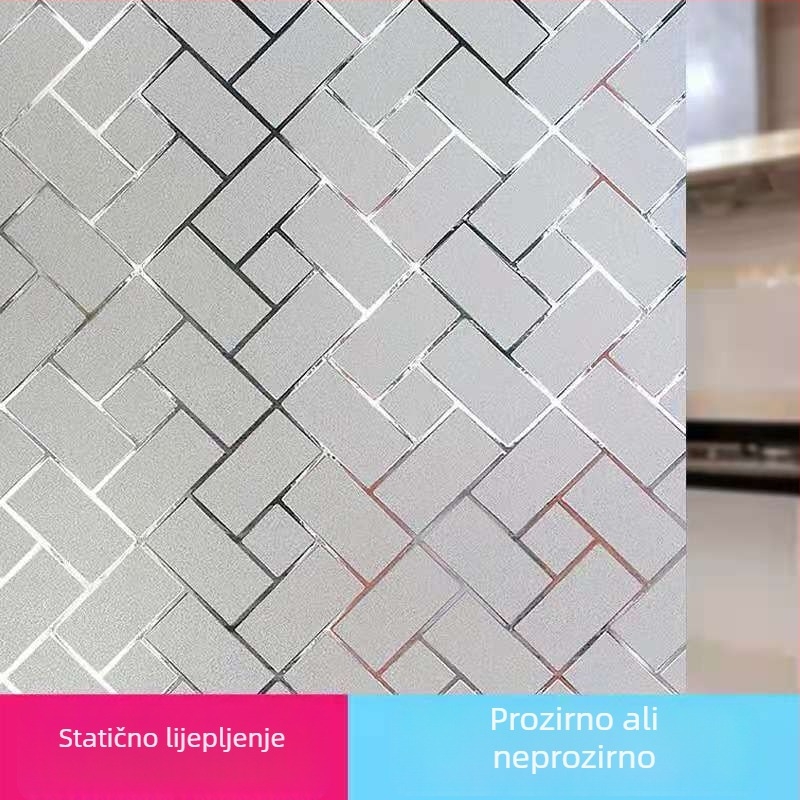 PVC 3D elektrostatni duhoviti stakleni films za prozor – bez ljepila, UV otporan, privatnost, dnevni boravak, spavaća soba, kupaonica