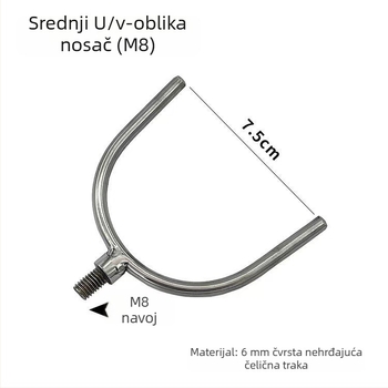 Glava alarma-stalka, nehrđajući čelik, duga šipka, toranj-stalak za mrežu za ribolov