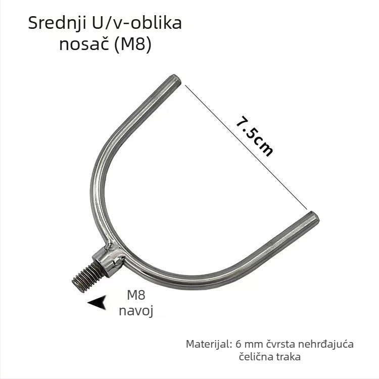 Glava alarma-stalka, nehrđajući čelik, duga šipka, toranj-stalak za mrežu za ribolov