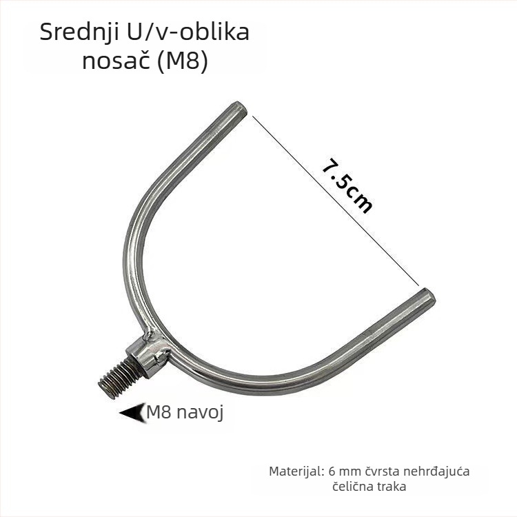 Glava alarma-stalka, nehrđajući čelik, duga šipka, toranj-stalak za mrežu za ribolov