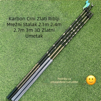 Karbonsko teleskopsko okviro za mrežu za ribolov s pjenastim držalom