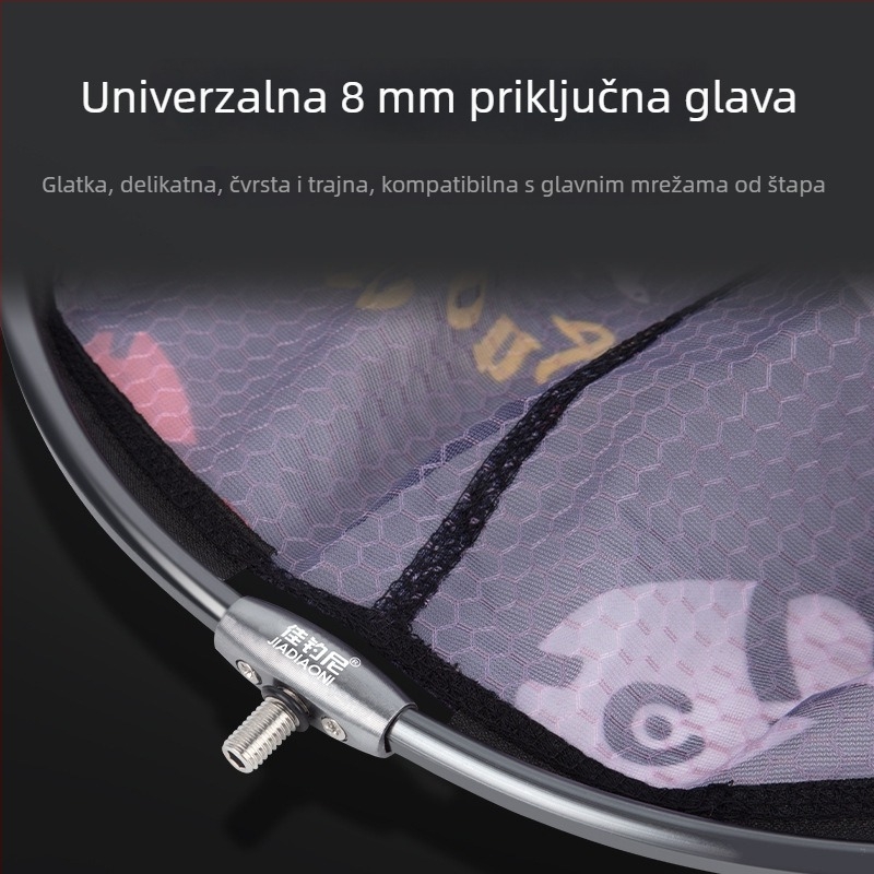 Ribolovna mreža s integriranim aluminijskim okvirom, fina mreža otporna na ogrebotine — Jiajiaoni