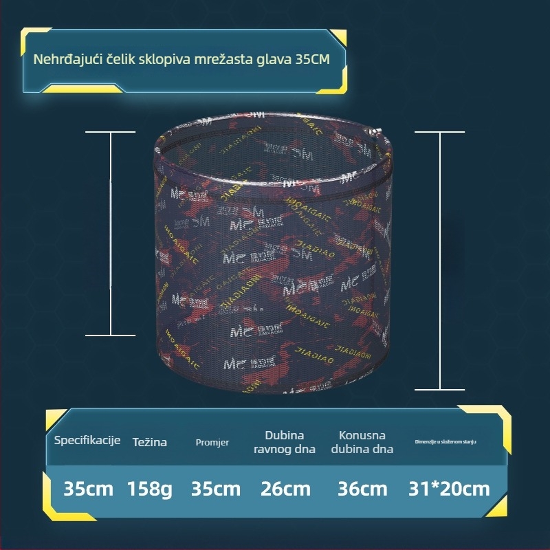 Ribolovna mreža s integriranim aluminijskim okvirom, fina mreža otporna na ogrebotine — Jiajiaoni