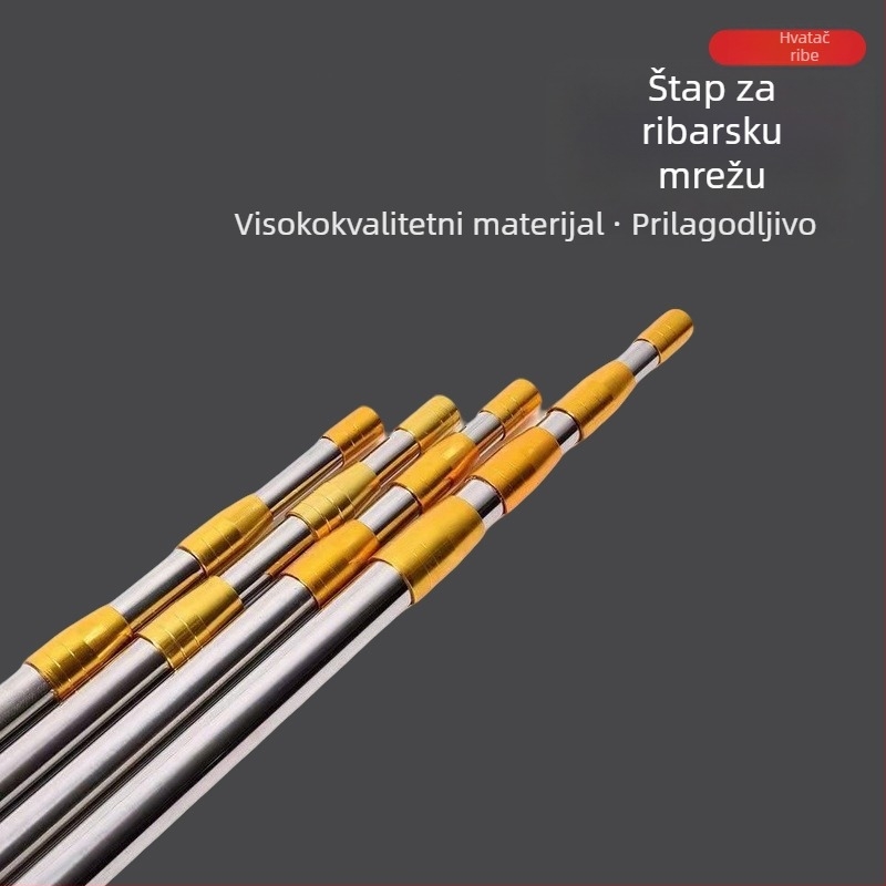 Izvlačni štap za mrežu s navlakom, za sakupljanje voća u visini, prenosni štap mreže za velike ribe