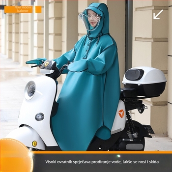 EVA pončo za električna vozila i motocikle, odrasla osoba, extra-large, debeli, za jednu osobu