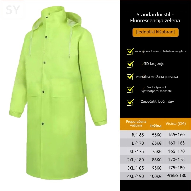 Kišono pončo za motocikl i električni bicikl | poliester tkanina | PVC vodootporni sloj | Artikal SY-08