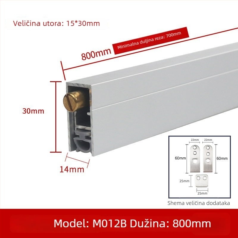 Automatski podizni donji brtveni profil vrata – zvučna izolacija, zaštita od prašine, zaštita od insekata, smanjenje buke, blokiranje svjetla