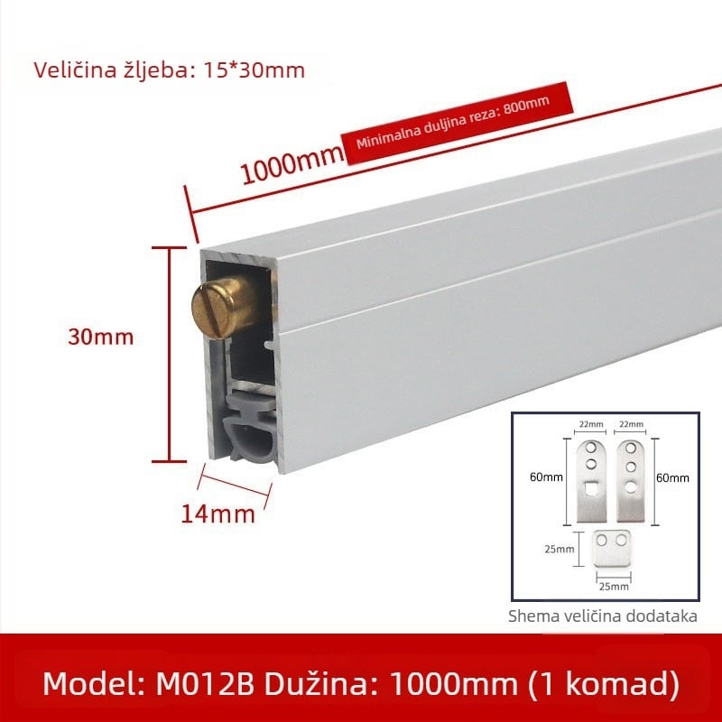 Automatski podizni donji brtveni profil vrata – zvučna izolacija, zaštita od prašine, zaštita od insekata, smanjenje buke, blokiranje svjetla