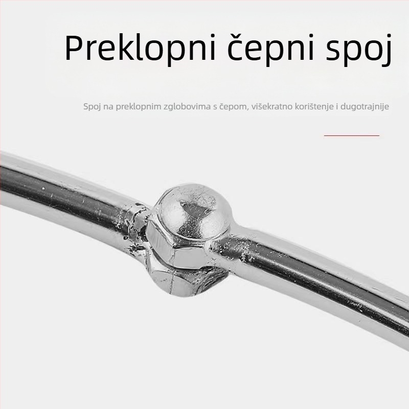 Sklopivi čelični dio mreže za ribolov sa čvrstim prstenom i debelim okvirom mreže, trokutasti dizajn, nosivost 10 kg