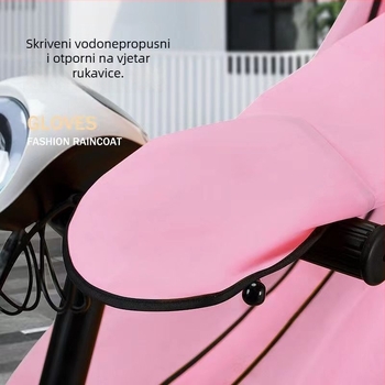 EVA kišna pončo za motocikl i električno vozilo; ekološki prihvatljiv, bez mirisa materijal; debljina tkanine 0,14 mm; PU vodonepropusni sloj; težina 300–460 g