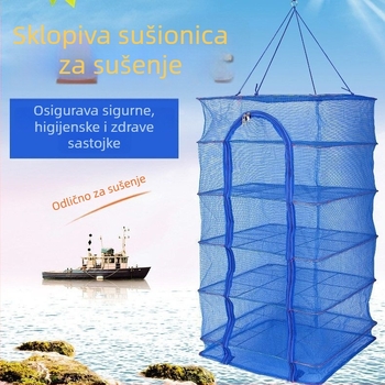 Sklopiva mreža za sušenje ribe i povrća, zaštita od muha, najlon konstrukcija, porijeklo Kina, bez brenda