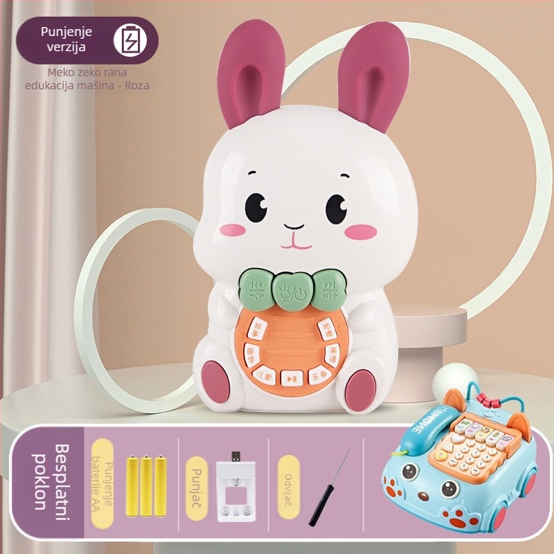Edukativni uređaj za priče i glazbu za bebe — na baterije, plastično kućište, bez memorije, za uzrast 0–3 godina