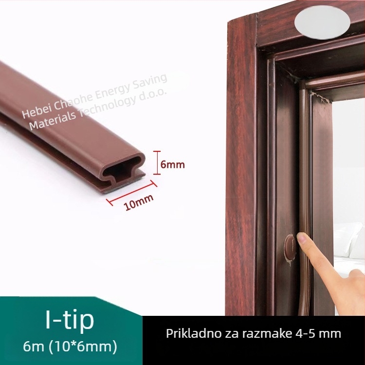 I-oblik samoljepljiva brtvena traka za vrata, otporna na habanje i starenje, otporna na vjetar i toplinska izolacija.