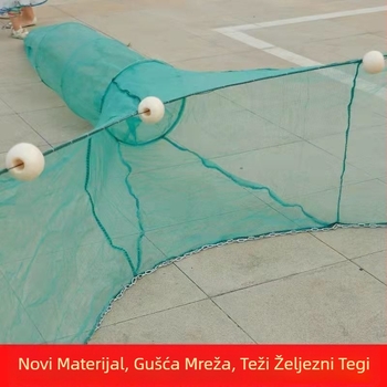 Potpuni set: mreža s tigrovim ustima, mreža za ribu u obliku osam, mreža velikog promjera za ribolov, mreža za riječnu škampu s bijelim prugama, riječna barijerna mreža
