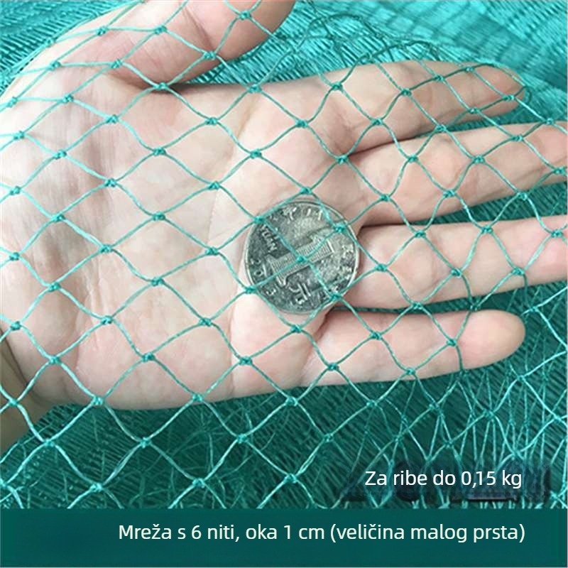 Sklopiva ribarska mreža za škampe s oblikom osmine i blokadom usta