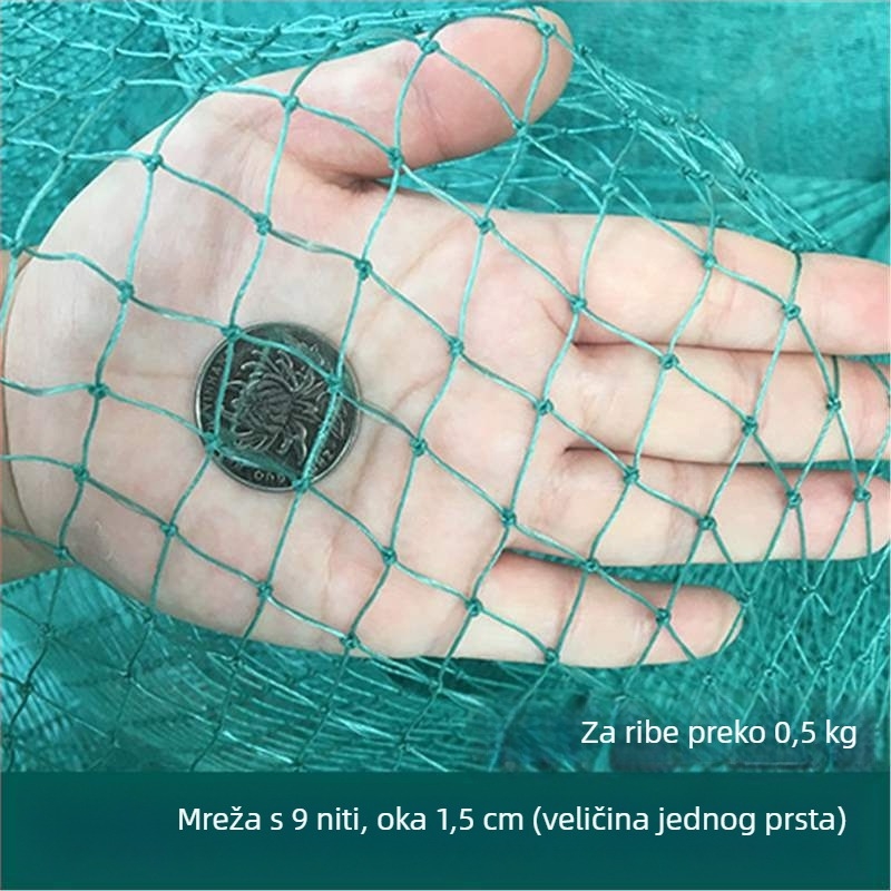 Sklopiva ribarska mreža za škampe s oblikom osmine i blokadom usta