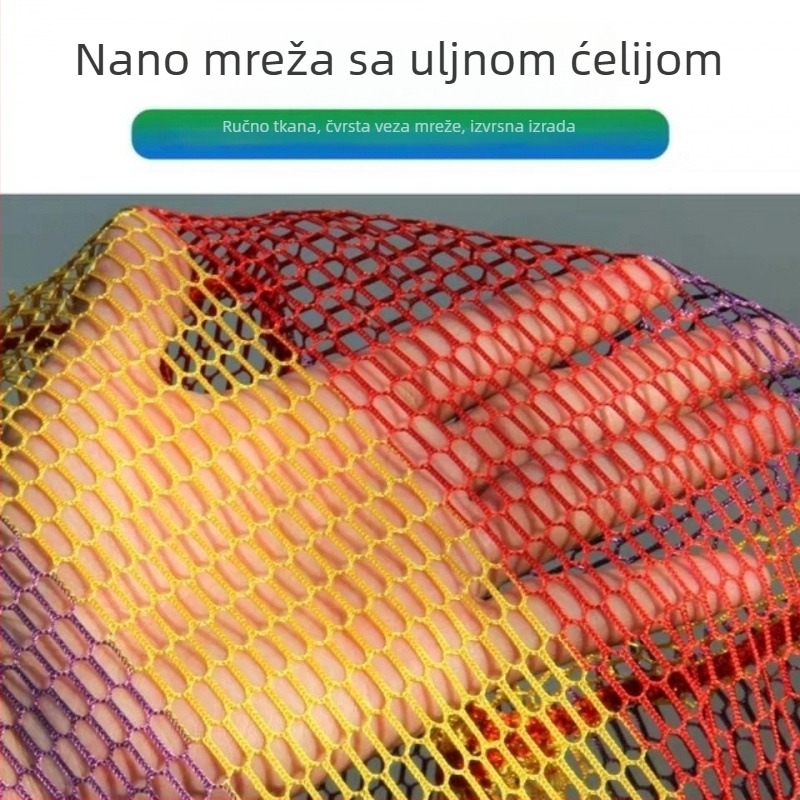 Okrugla mreža za ribolov s premazom ljepila, za hvatanje velikih riba, duboka mreža i anti-zakač dizajn