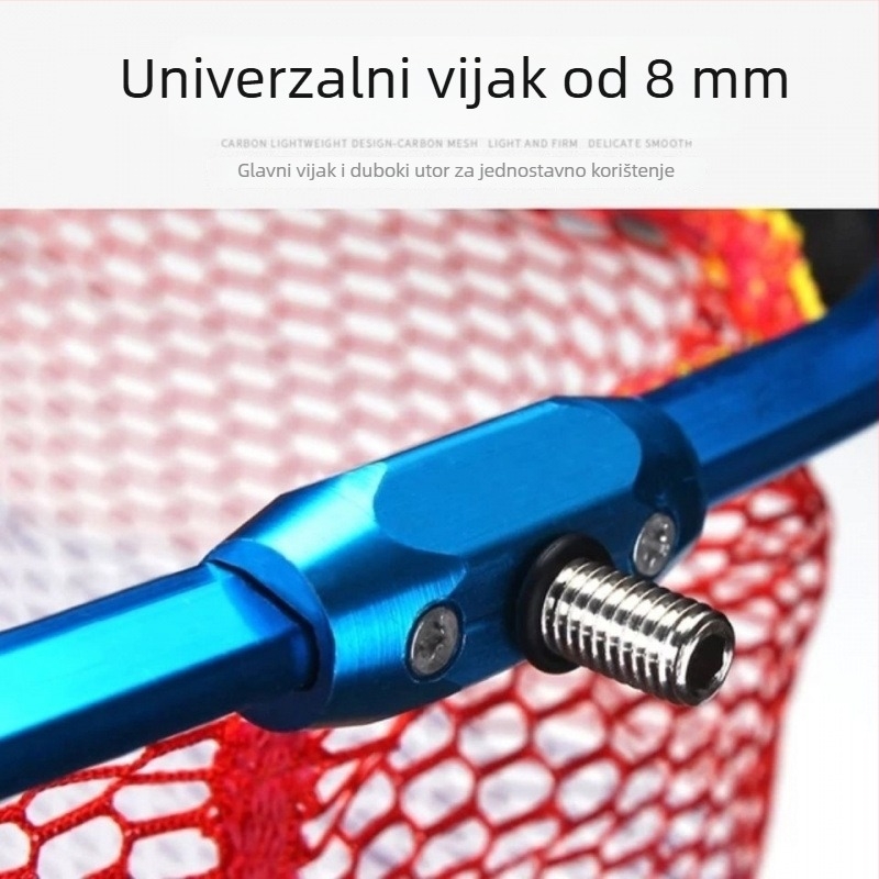 Okrugla mreža za ribolov s premazom ljepila, za hvatanje velikih riba, duboka mreža i anti-zakač dizajn