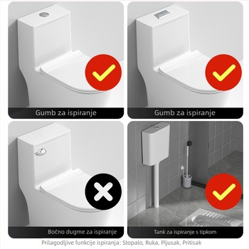 Jie Ai Pametni odvodni ventil za WC s automatskim ispravljanjem, infracrvenim senzorom i daljinskim upravljanjem – ABS