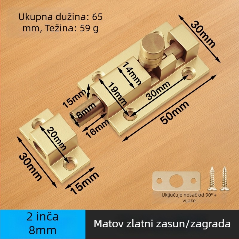 Površinski montirani vrata Type A, čvrsti opružni mehanizam i zaključavanje kopče; Materijali: nehrđajući čelik + aluminijska legura; Završna obrada: elektroplating; Stil: moderni minimalistički
