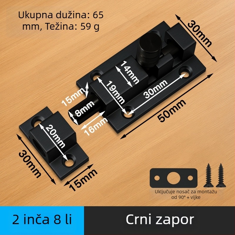 Površinski montirani vrata Type A, čvrsti opružni mehanizam i zaključavanje kopče; Materijali: nehrđajući čelik + aluminijska legura; Završna obrada: elektroplating; Stil: moderni minimalistički