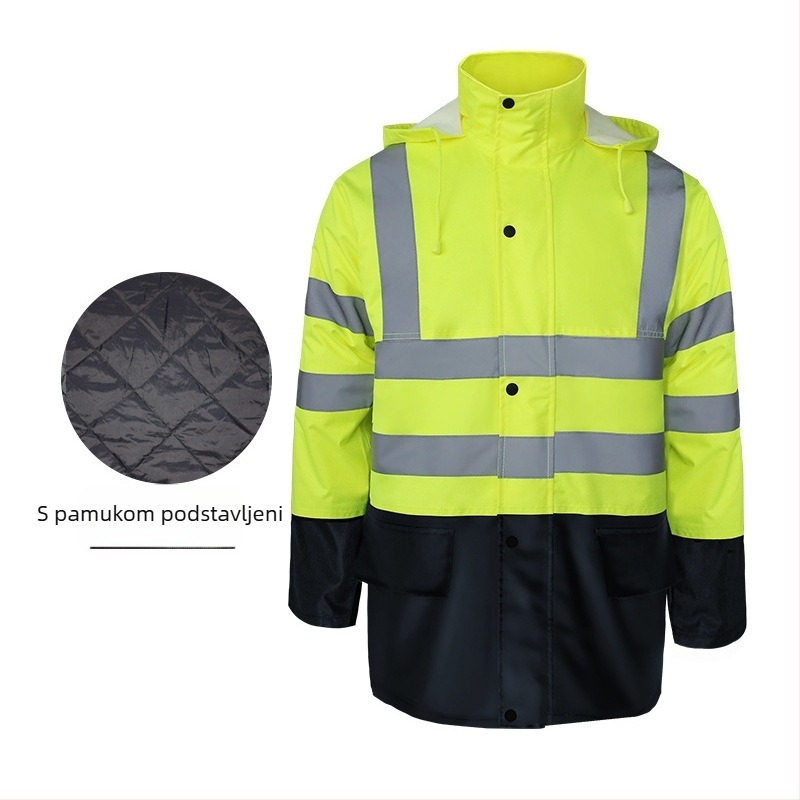 Podijeljeni kišni pončo od PVC materijala, PU vodonepropusni sloj, debljina 22, za odrasle, za bicikliste